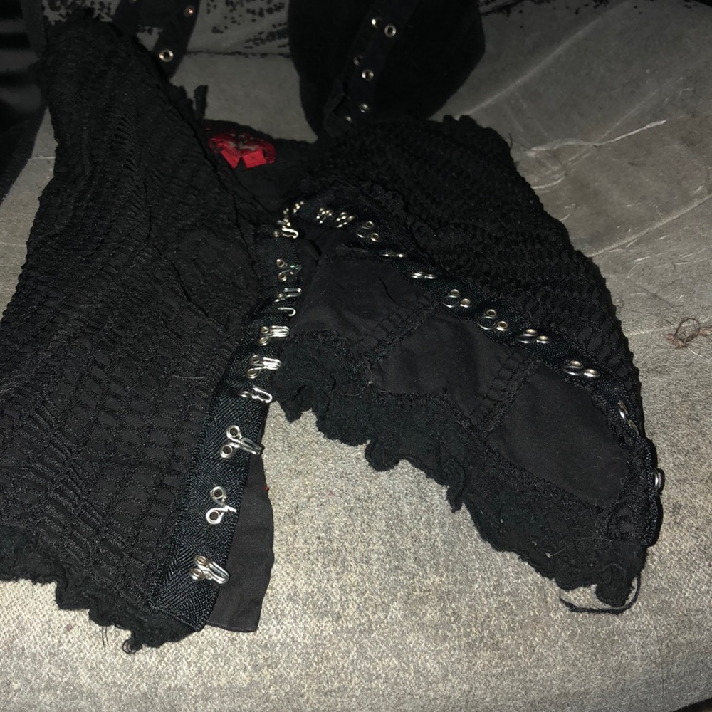 Royal Bones Black Corset Top